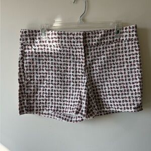Willi Smith White and Red Patterned Women's Shorts